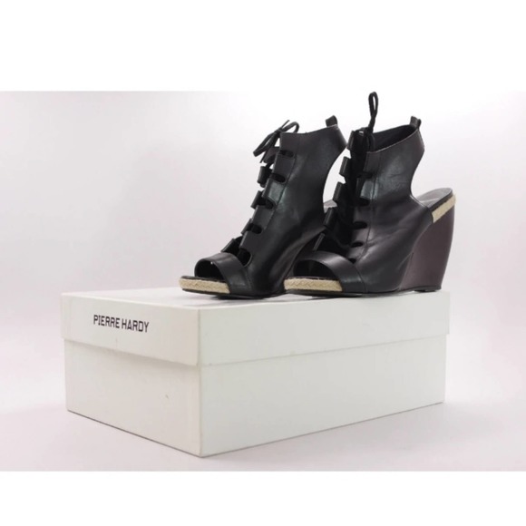 Pierre Hardy Sz 38EU Genuine Leather Gladiator Booties Wedge Shoes Booties - Picture 11 of 11